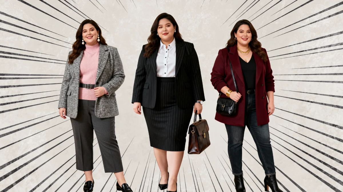 Plus Size Winter Blazer Outfits
