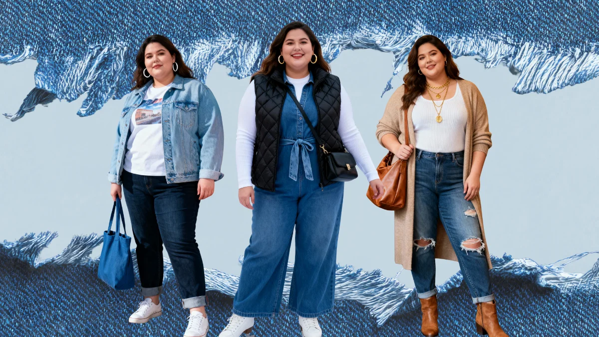 Plus Size Winter Denim Outfits