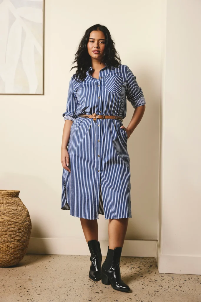 Odeon Stretch Poplin Shirtdress