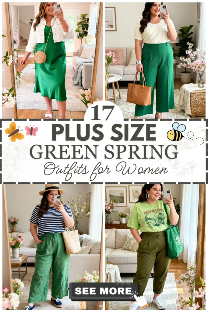 17 Plus Size Green Spring Outfits