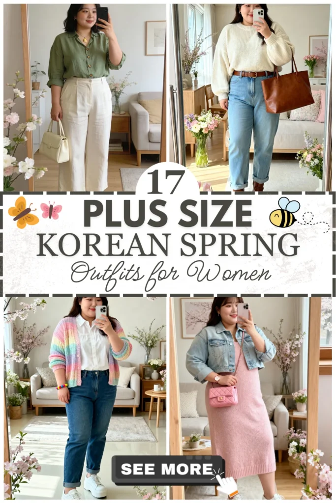 17 Plus Size Korean Spring Outfits