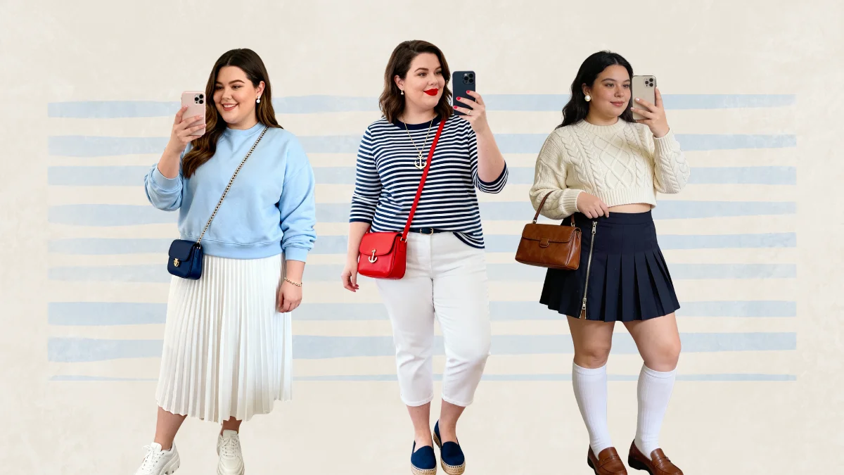 Plus Size Preppy Spring Outfits