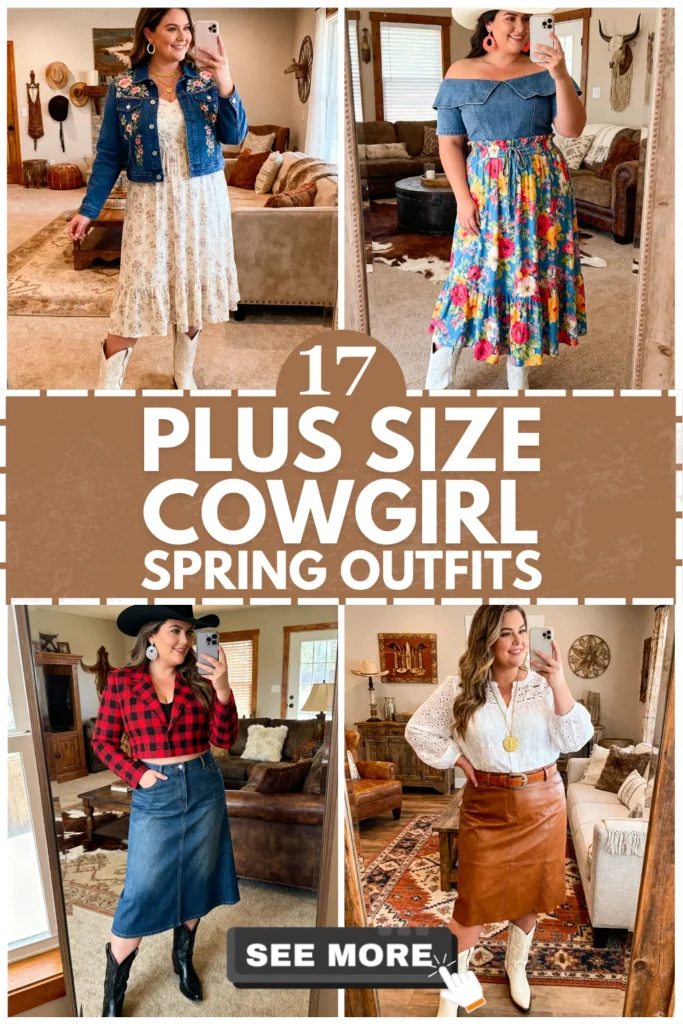 17 Plus Size Spring Cowgirl Outfits