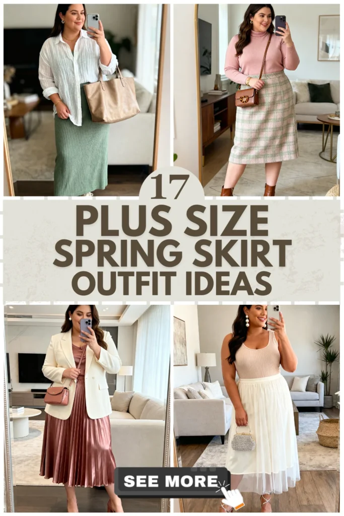 17 Plus Size Spring Skirt Outfits