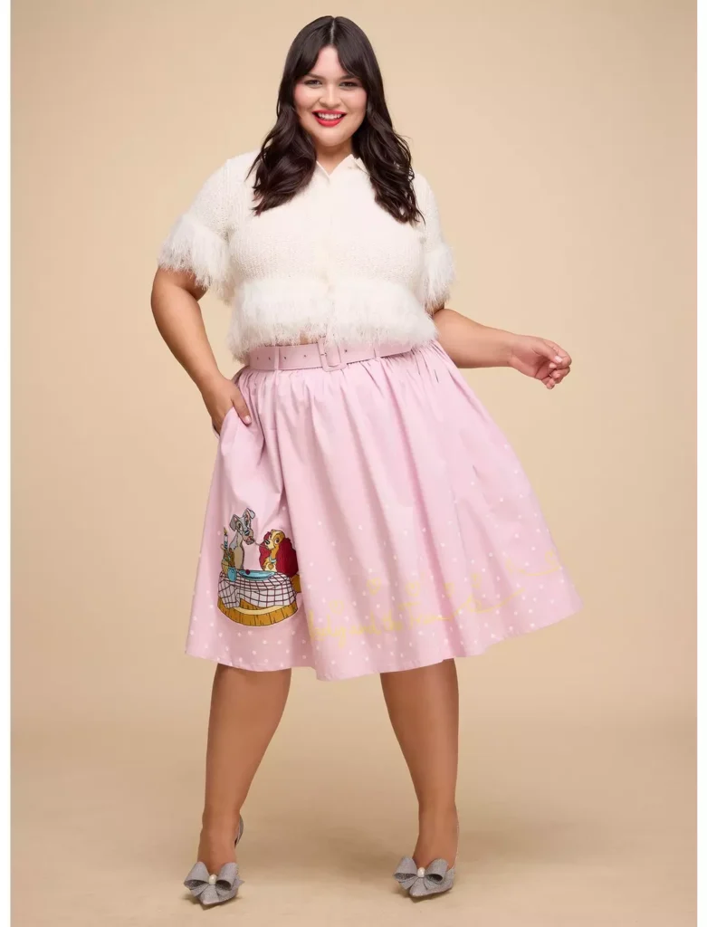 Her Universe Disney Lady And The Tramp Belted Retro Skirt