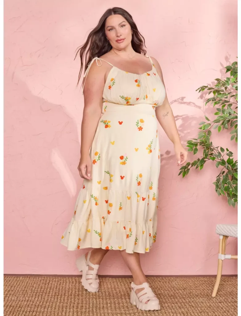 Her Universe Disney Mickey Mouse Summer Floral Midi Dress