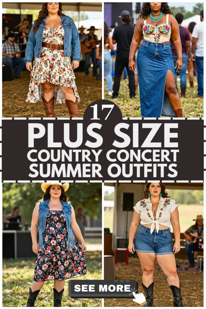 17 Plus Size Summer Country Concert Outfits