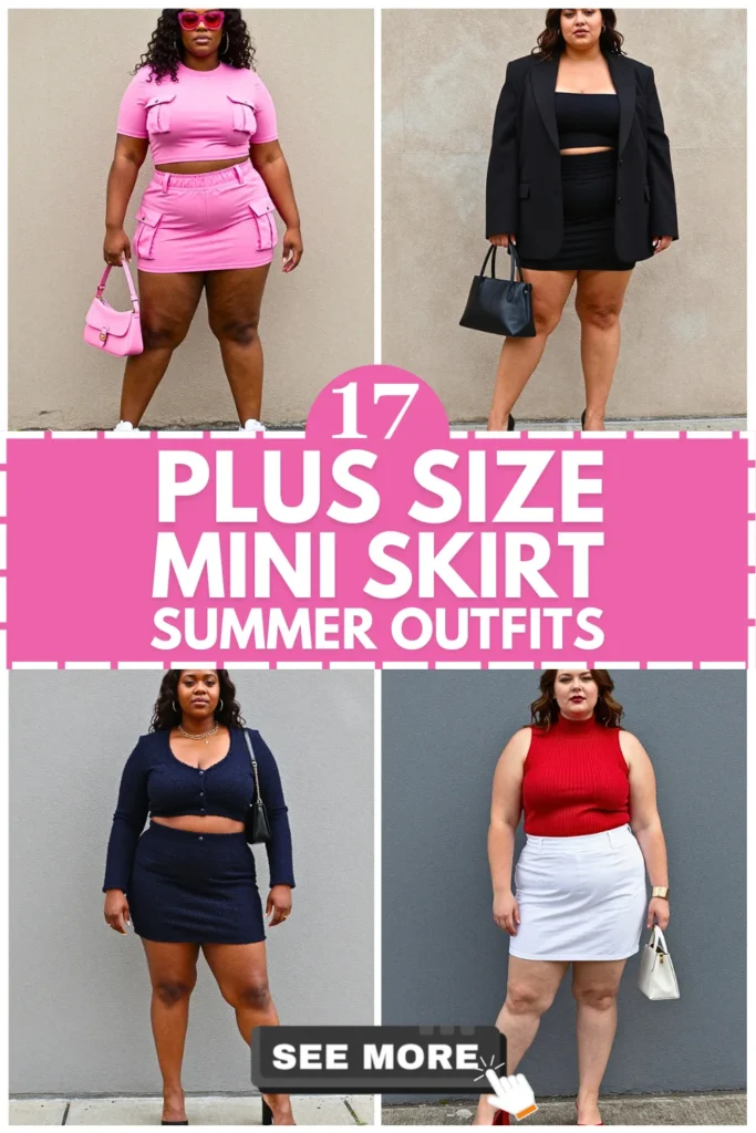 17 Plus Size Summer Mini Skirt Outfits