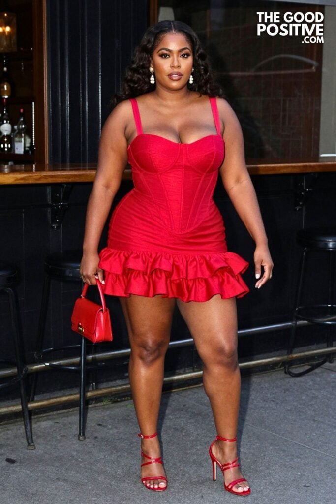 Plus Size Ruffle-Hem Corset Dress Outfit