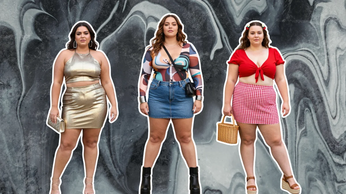 Plus Size Summer Mini Skirt Outfits