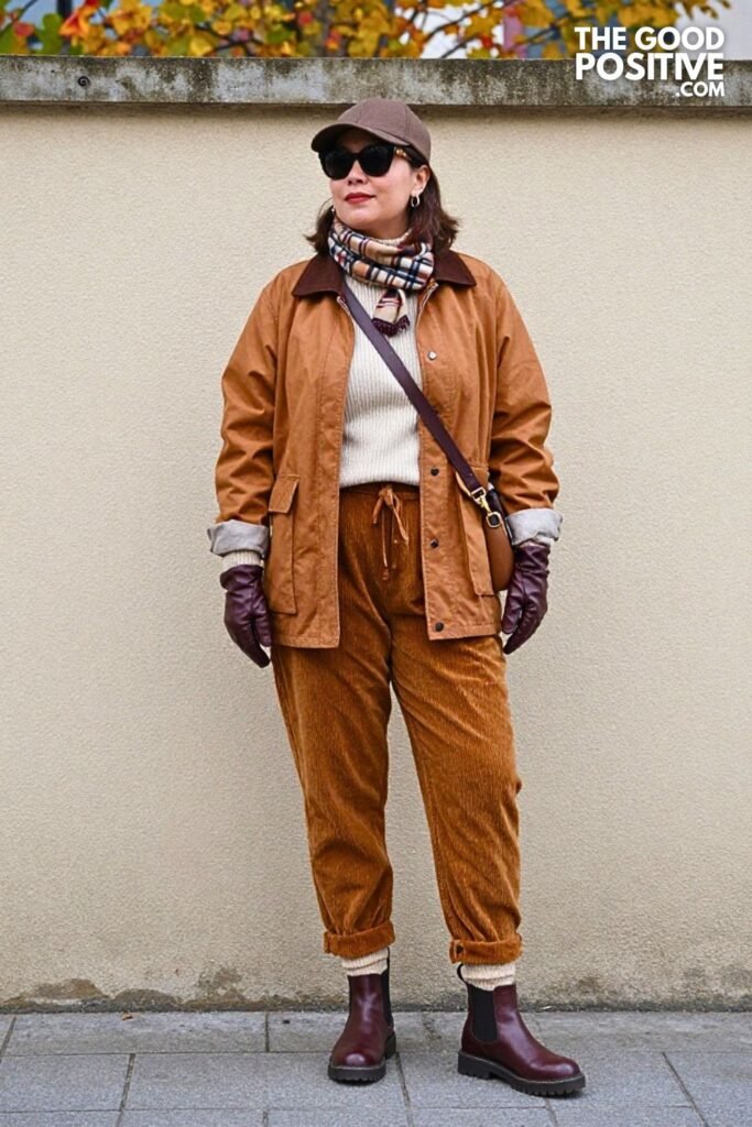 Heritage Barn Jacket with Corduroy Joggers and Lug Sole Chelsea Boots