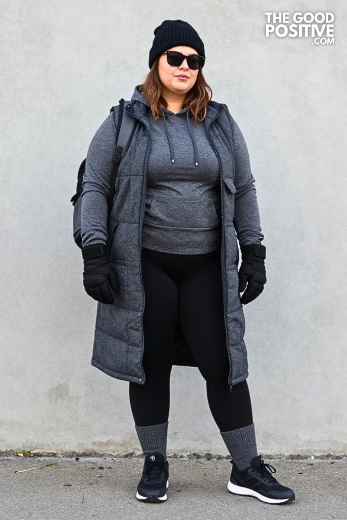 Charcoal Winter Layered Activewear