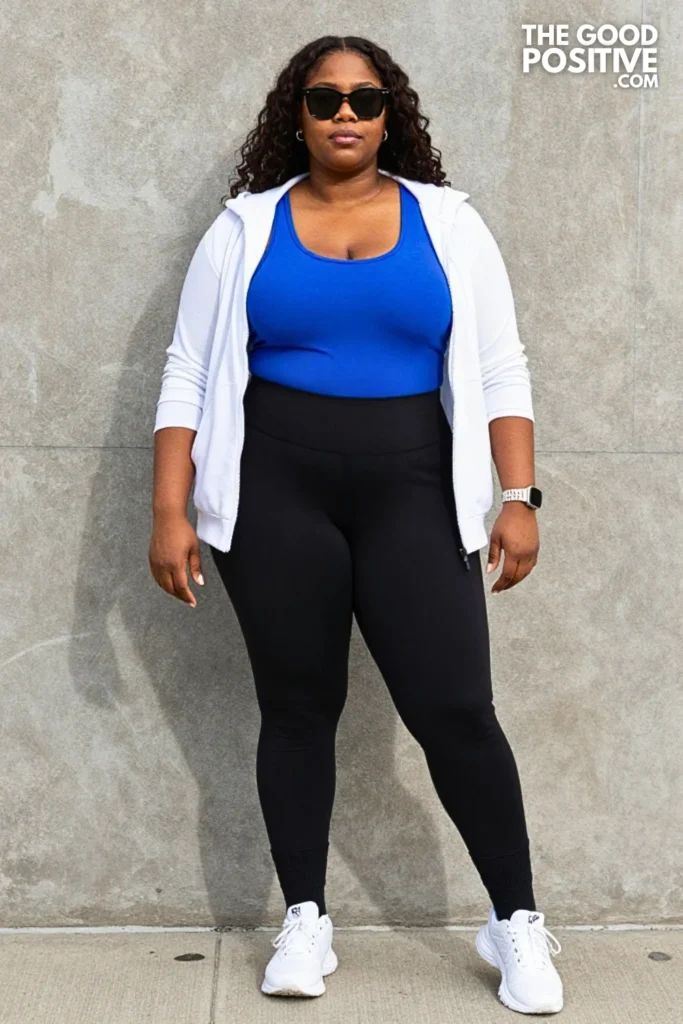 Electric Blue Jogger Workout Look