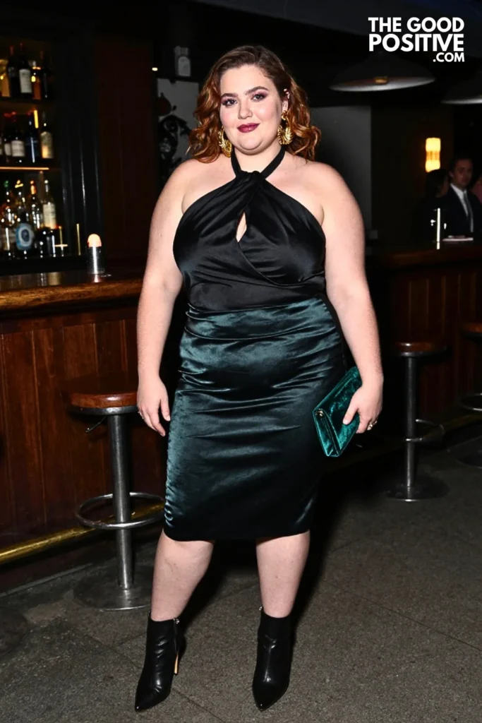 Emerald Satin Skirt With Draped Halter Top