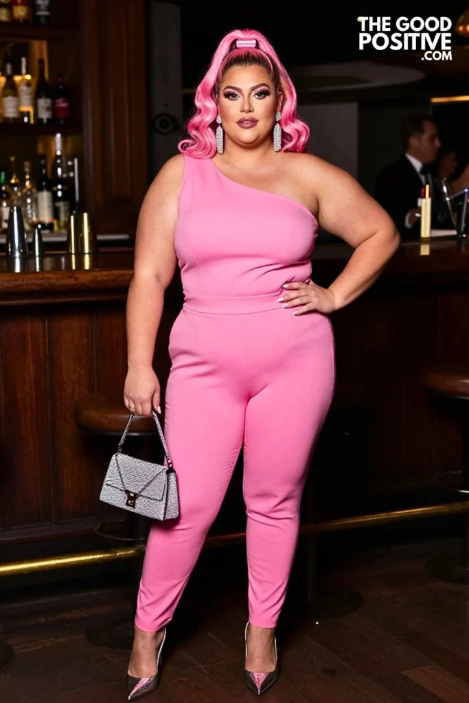 Hot-Pink Tailored Jumpsuit For Bachelorette Nights