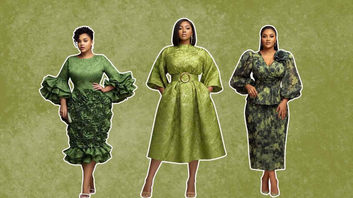 Plus Size Green Wedding Guest Outfits