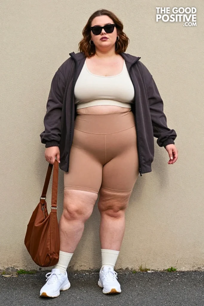 Rust Fall Biker-Short Outfit