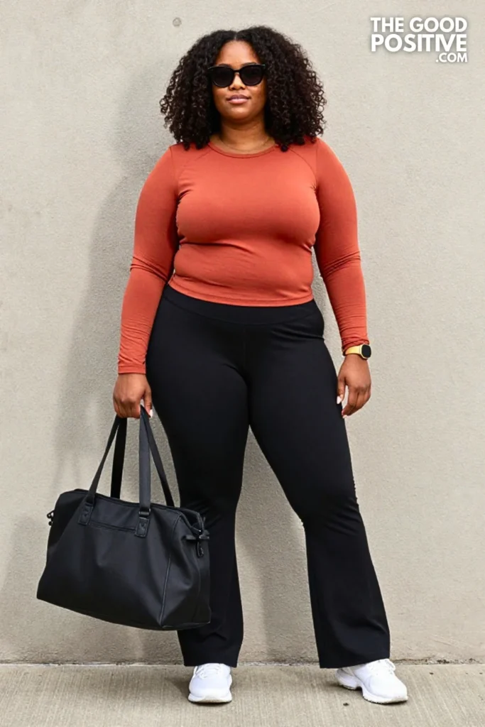 Terracotta Wide-Leg Studio Outfit