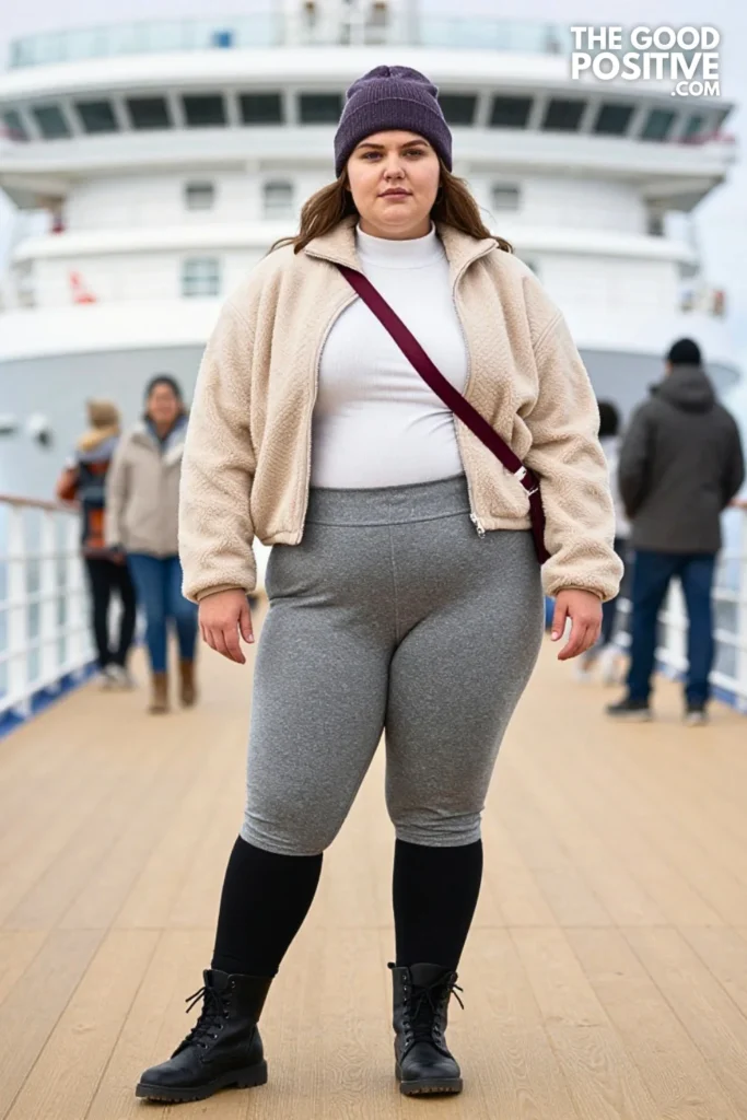 Berry Pullover, Slate Skirt & Cropped Puffer