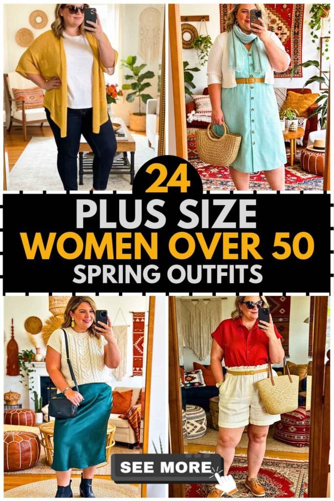 24 Plus Size Spring Outfits For Women Over 50